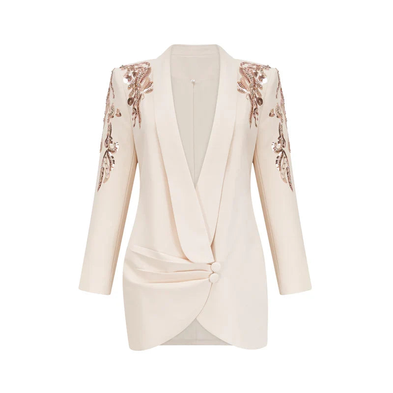Elena - Vestido blazer adornado con lentejuelas