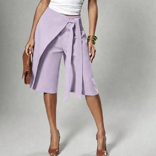 Mía - Elegantes pantalones culotte con lazo