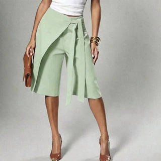 Mía - Elegantes pantalones culotte con lazo