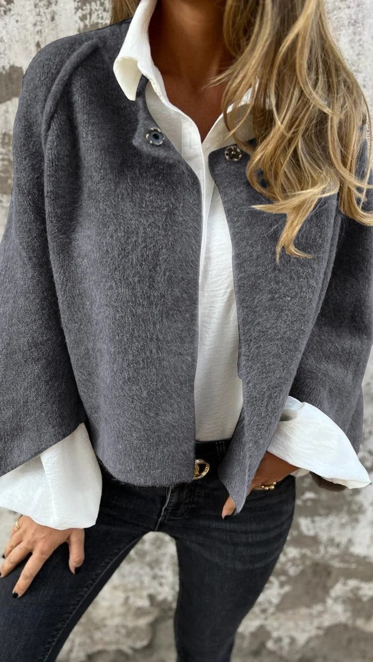 Elvira - Chaqueta suave de cuello redondo