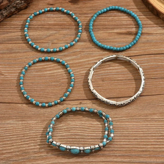 Maelia - Elegante pulsera de varias vueltas en turquesa
