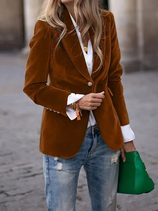 Lía - Blazer elegante de terciopelo