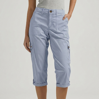 Carla - Pantalón cargo capri con bolsillos