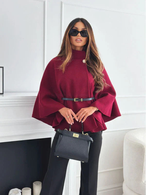 Lea - Chaqueta elegante con cinturón y diseño de mariposa