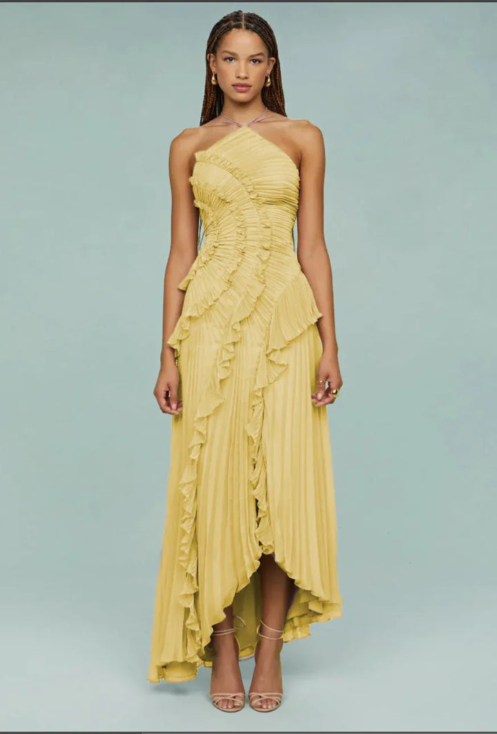 Isadora - Vestido largo cruzado con estampado romántico
