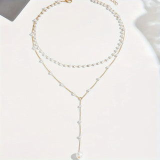 Collar de perlas en capas