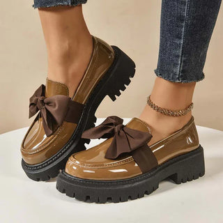 Violeta - Mocasines de plataforma con lazo