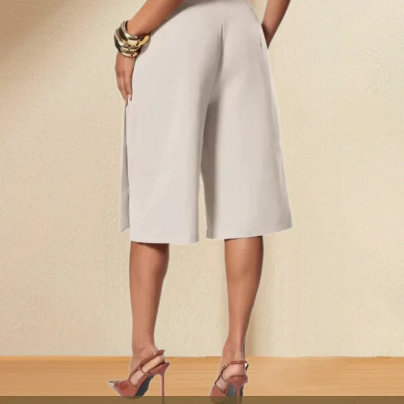 Mía - Elegantes pantalones culotte con lazo