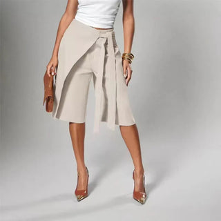 Mía - Elegantes pantalones culotte con lazo