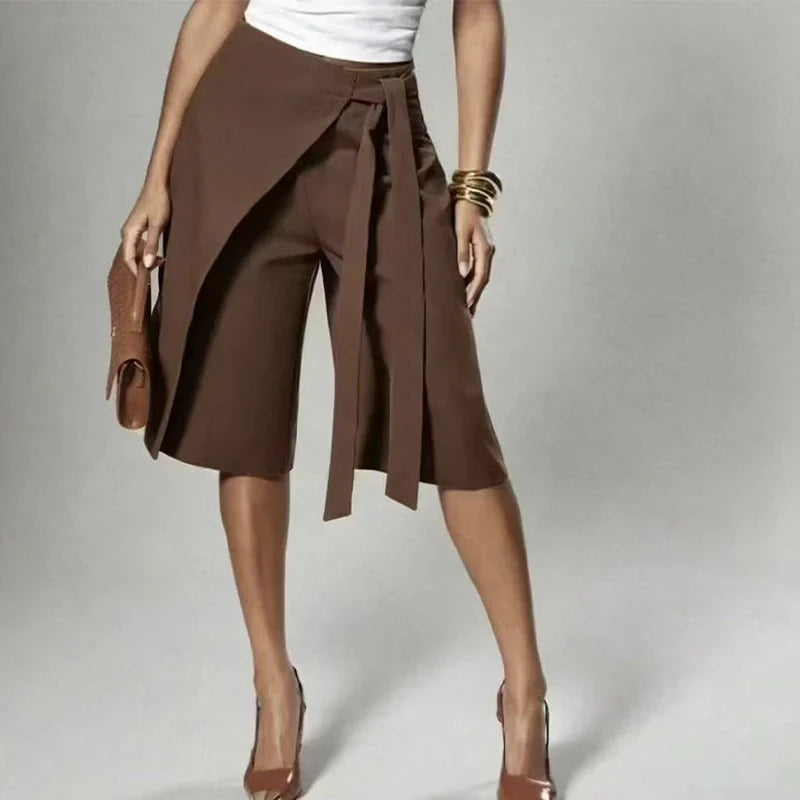 Mía - Elegantes pantalones culotte con lazo